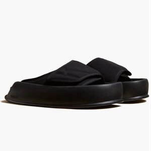Khaite Black Rockaway Pool Slides Sandals Mules Size 40 10